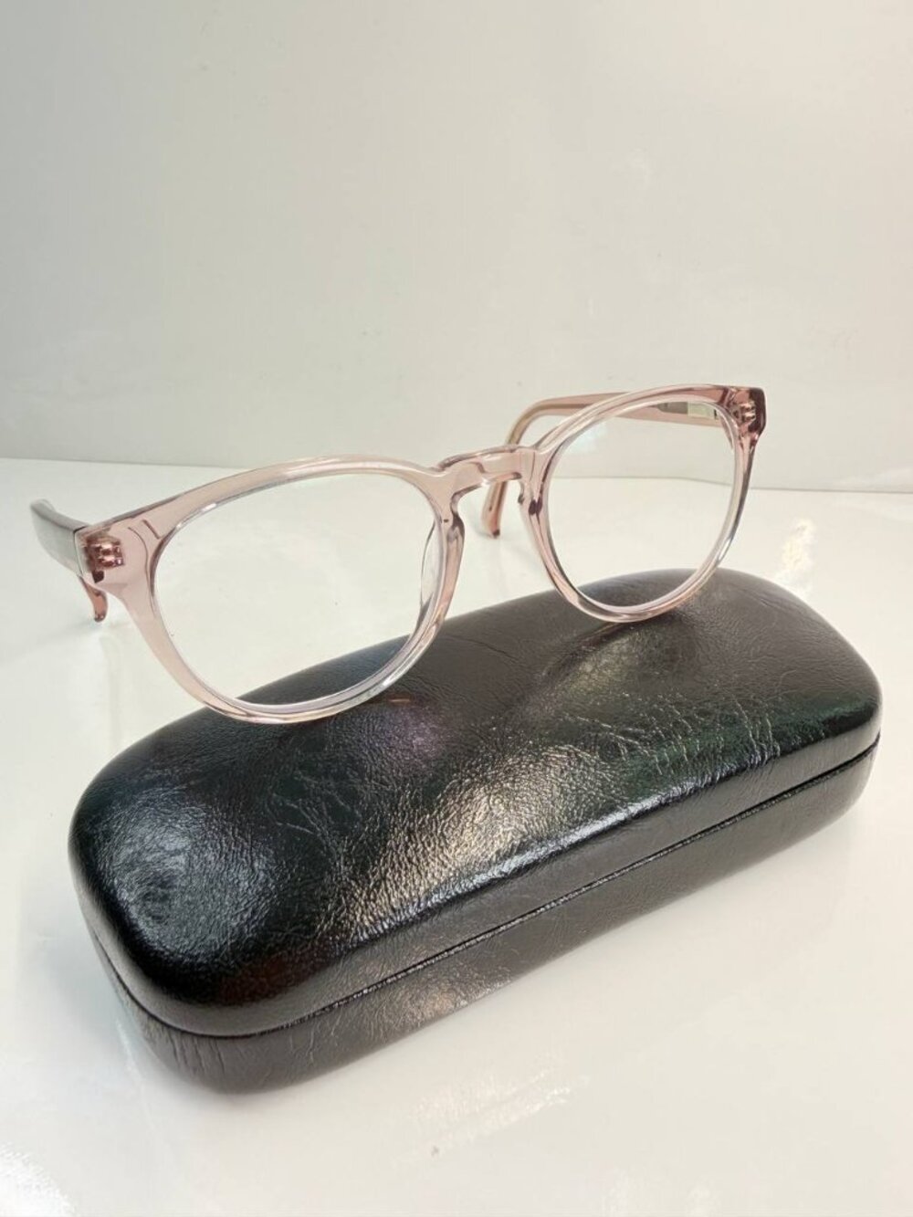 Oscar Wylee Alex1-310 0788 Pink Crystal Eyeglasses 48-20-140 Hand Crafted